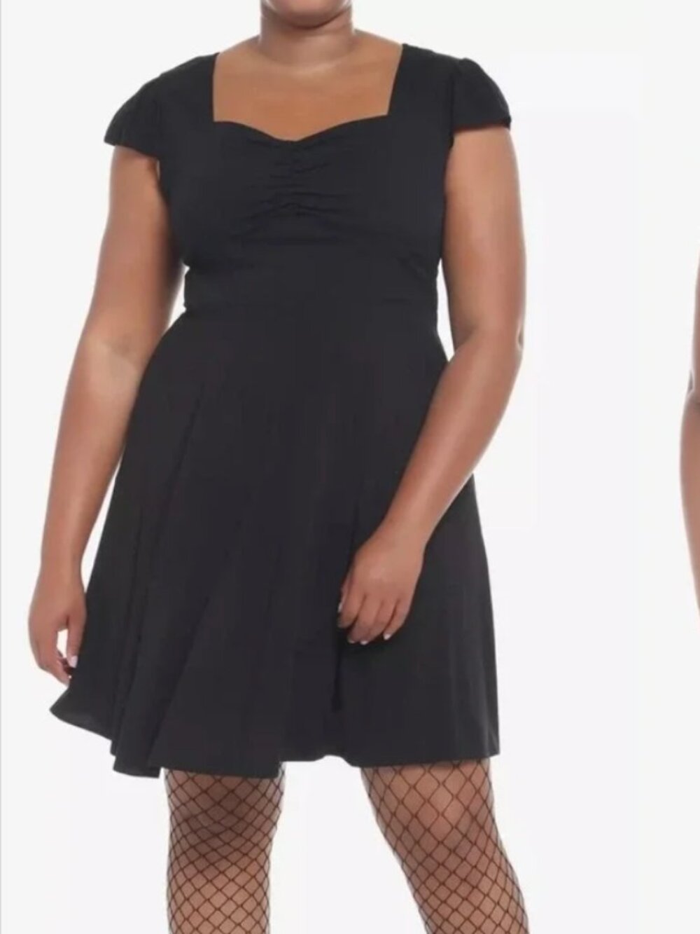 NWT Hot Topic Black Sweetheart Lace Up Dress Size 2 Cosmic Aura Retro Goth